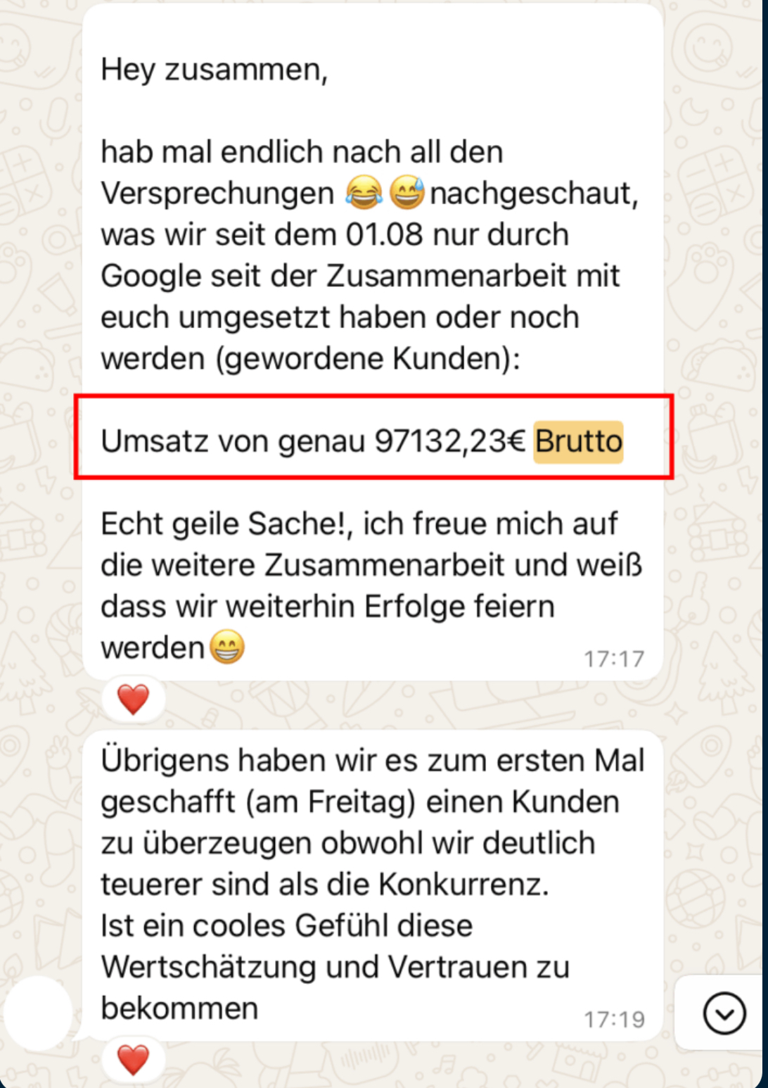 Kundenfeedback WhatsApp